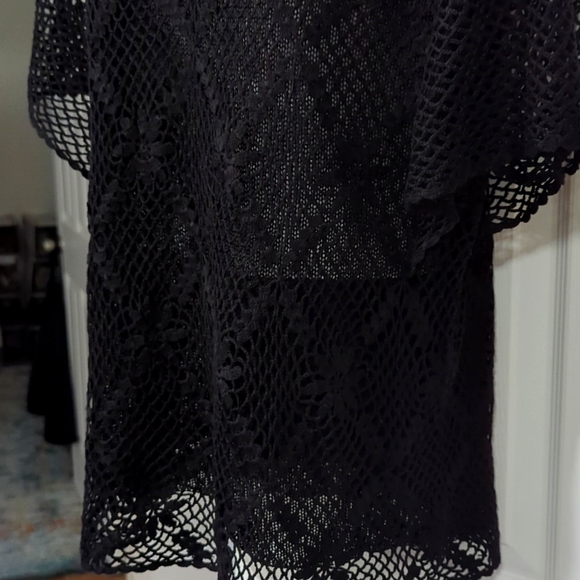 VINTAGE SASSY THAI CROCHET COVER-UP WITH UNDER LINER /TOP XL - Picture 3 of 5